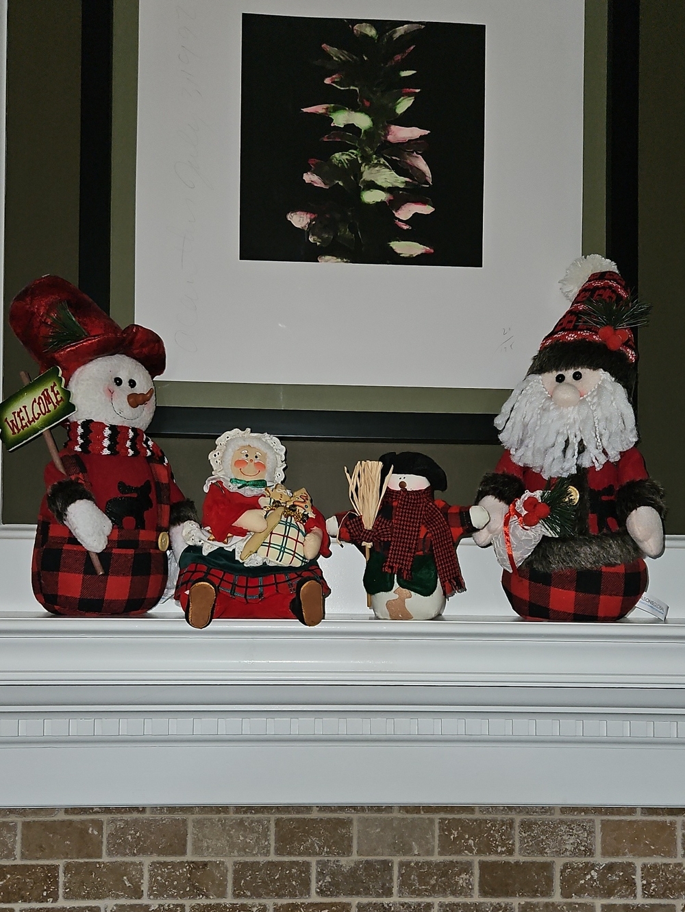 Frosty, Santa & Mrs. Claus Stuffed Holiday Winter Decoration Bundle